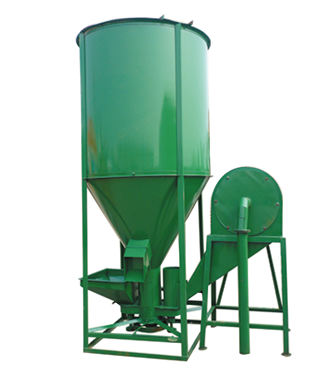 Feed grinder & mixer machine for animal feed, cattle, sheep, fish and so on.